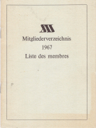 SAS - Mitgliederverzeichnis 1967 Liste des membres