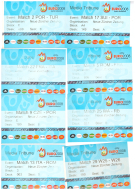 UEFA EURO 2008 Austria-Switzerland  (Lot/Konvolut von 8 Tickets for the Media Tribune)