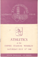 XIVth Olympiad London 1948, Athletics - July 31st 1948, Stadium Wembley, Off. Programme