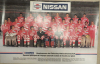 Schweizer Eishockey-Nationalmannschaft ca. 1987 (Offizielles Plakat des Hauptsponsor NISSAN)