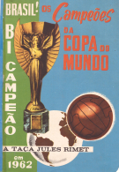 Brasil os Campeoes da Copa do Mundo a Taca Jules Rimet em 1962 (Vintage Faksimile Stickers Card Album)