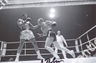 Muhammad Ali vs Jürgen Blin, 1971, Hallenstadion Zürich (Photoabzug von Eric Bachmann, mit Orig. Autogramm J.B.)