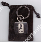 IIHF (Clever Ring.com, Silber Schlüssellanhänger in kleiner Ledertasche)