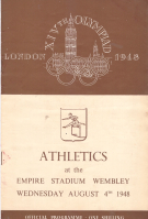 XIVth Olympiad London 1948, Athletics - August 4th 1948, Stadium Wembley, Off. Programme