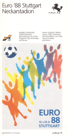Euro 88 Stuttgart Neckarstadion (Spielplan, Stadionplan, Verkehrshinweise unsw.)