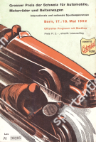 Grosser Preis der Schweiz für Automobile, für Motorräder und Seitenwagen Bern 1952, Offizielles Programm