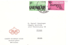 Olympic Games Mexico 1968 (Envoie with two official stamps sent to the COS from Mexico)