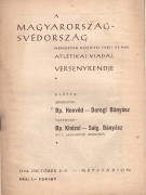 Magyarorszag vs. Svedorszag (Hungary - Sweden), 8. - 9. 10. 1955, Nepstadion Budapest, Track & Field Meeting