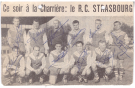 Racing Club Strasbourg vs FC La Chaux-de-Fonds (Photo de l’Impartial du 24.6. 1959 avec 10 signatures original)