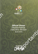 UEFA EURO 2012 Poland-Ukraine Official Dinner 6.2. 2010 Qualifying Draw (Menü Card + CD: Chopin, R. Blechaz, piano)
