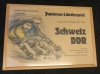 Schweiz - DDR, Jun.-Länderspiel, Kunsteisstadion Sahnpark Crimmitschau, 12.11. 1967 (Orig. Plakat hinter Glas)