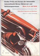 Grosser Preis der Schweiz für Automobile, für Motorräder und Seitenwagen Bern 1948, Offizielles Programm mit Starterliste