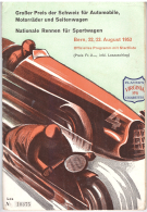Grosser Preis der Schweiz für Automobile, für Motorräder und Seitenwagen Bern 1953, Offizielles Programm